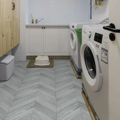 Lxcreat Vinyl Flooring Gray Peel and Stick Roll Plank 196-in x 23.6-in Thicken Self Adhesive Vinyl Floor Tiles Wood Flooring