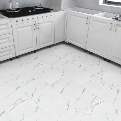 Lxcreat 12" x 12" Vinyl Floor Tiles 20 sq ft, for Bathroom Kitchen 20 Piece