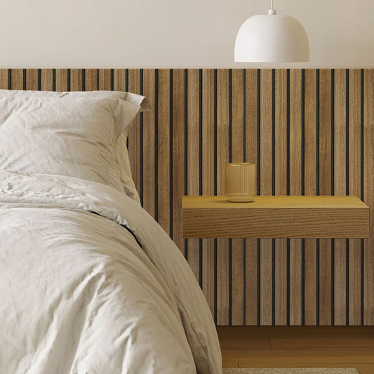 UMIGGEE 17.7 Inch x 393 Inch Wood Slat Wallpaper Peel and Stick Wallpaper Brown Shiplap Contact Paper Wood Panel Grain Wall Paper Self Adhesive Removable Vintage Decorative for Wall Covering