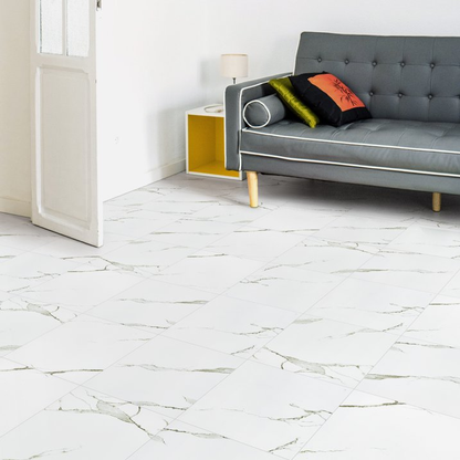 Lxcreat 12" x 12" Vinyl Floor Tiles 20 sq ft, for Bathroom Kitchen 20 Piece