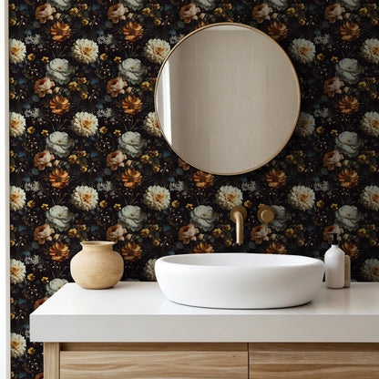 Abyssaly Floral Peel and Stick Wallpaper, 17.3" x 118.1" Removable Self-Adhesive Vinyl Wallpaper Contact Paper for Home Decor