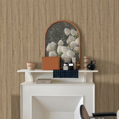 Abyssaly Wood Wallpaper, 15.7" x 118" Peel and Stick Wallpaper Self-Adhesive Removable Wall Paper Contact Paper Home Decor Wall Covering Old Furniture Renovation