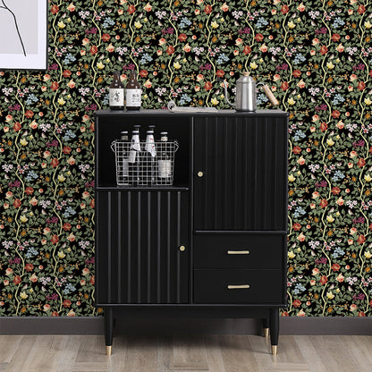 UMIGGEE Floral Wallpaper Peel and Stick Flower Wall Paper Self Adhesive Wallpaper 17.7-in x 236-in Contact Paper Removable Wallpaper for Home Decor Wall Covering Old Furniture Renovation