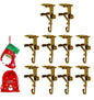 Lxcreat Fireplace Stocking and Garland Hanger, Paeose Garland Holder for Mantle, Adjustable 2 in 1 Double Mantel Hangers for Front Door, Christmas Stocking Holder for Home Decoration (Gold-10pcs)