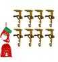 Lxcreat Fireplace Stocking and Garland Hanger, Paeose Garland Holder for Mantle, Adjustable 2 in 1 Double Mantel Hangers for Front Door, Christmas Stocking Holder for Home Decoration (Gold-8pcs)