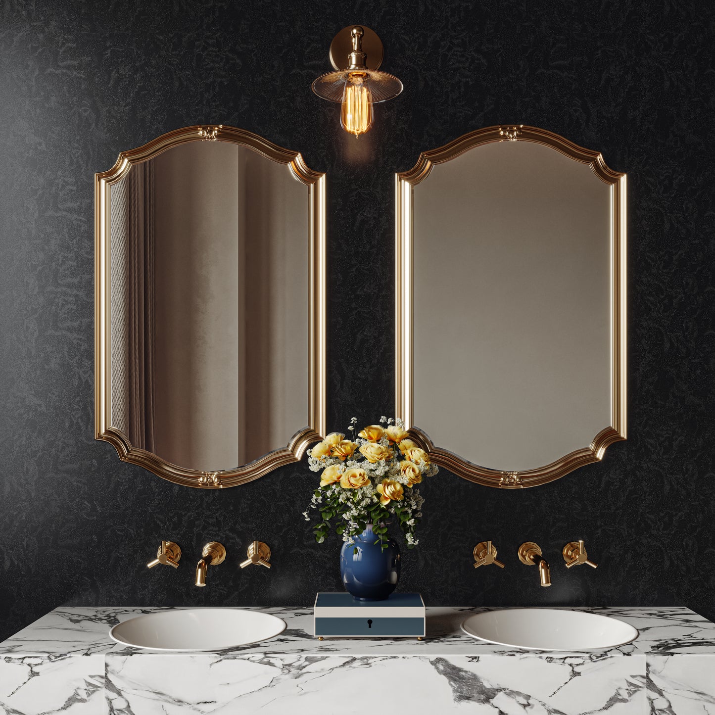 Abyssaly Black Peel and Stick wallpaper 15.7"×118" Removable Contact Paper for Bedroom Contertop