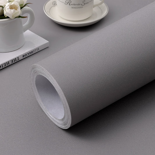 UMIGGEE Grey Wallpaper Self Adhesive Wallpaper Peel and Stick Contact Paper Grey 15.7-in x 118-in Wallpaper for Home Decoration Removable Wallpaper PVC DIY Crafts Wall