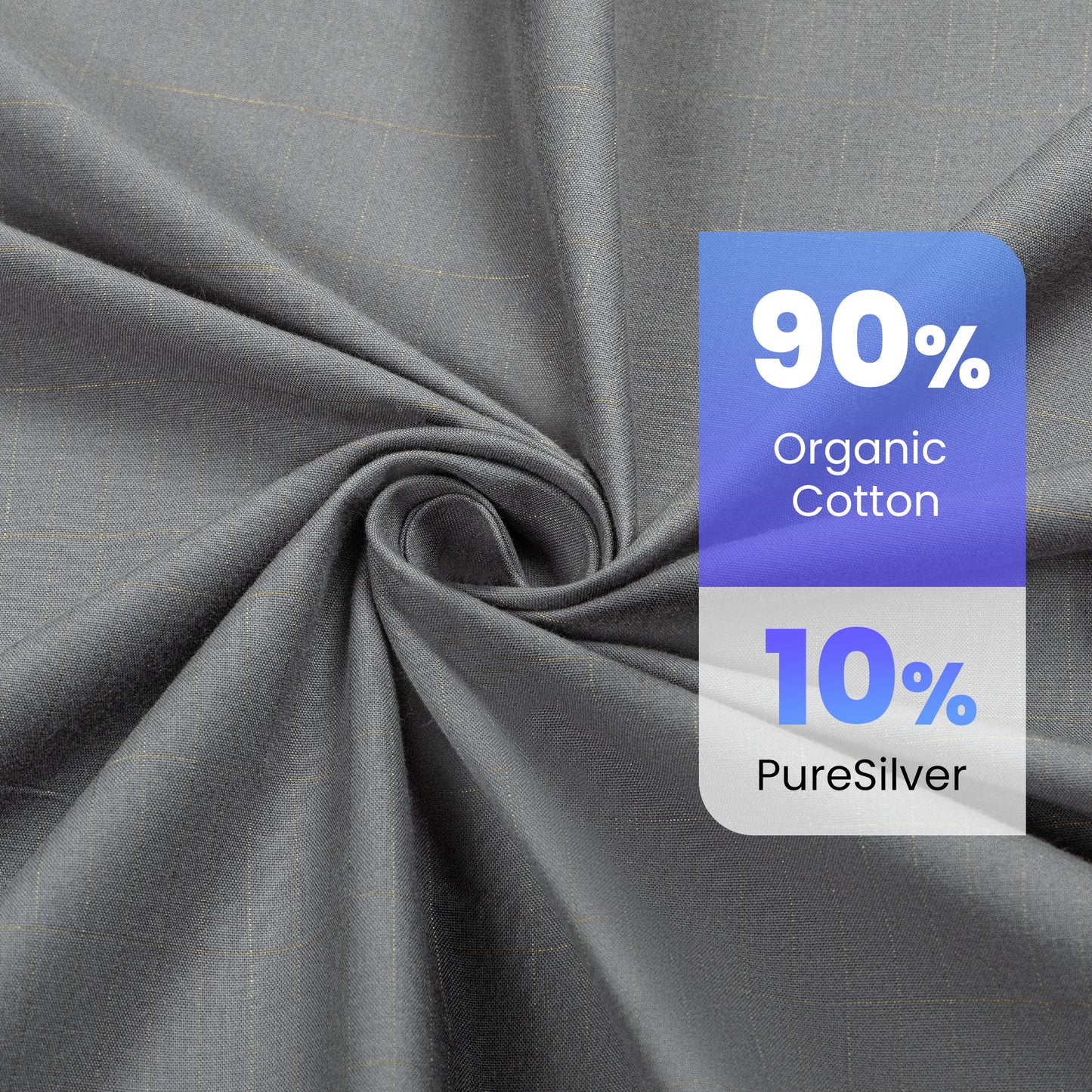 Alow Grounding Sheets Full Size 90% Organic Cotton + 10% Pure Silver Gray Fiber Grounding Sheet Earth Connected Bedding with Grounding Cord Earth Connected Bedding