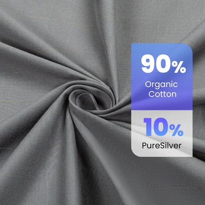 Alow Grounding Sheets Full Size 90% Organic Cotton + 10% Pure Silver Gray Fiber Grounding Sheet Earth Connected Bedding with Grounding Cord Earth Connected Bedding