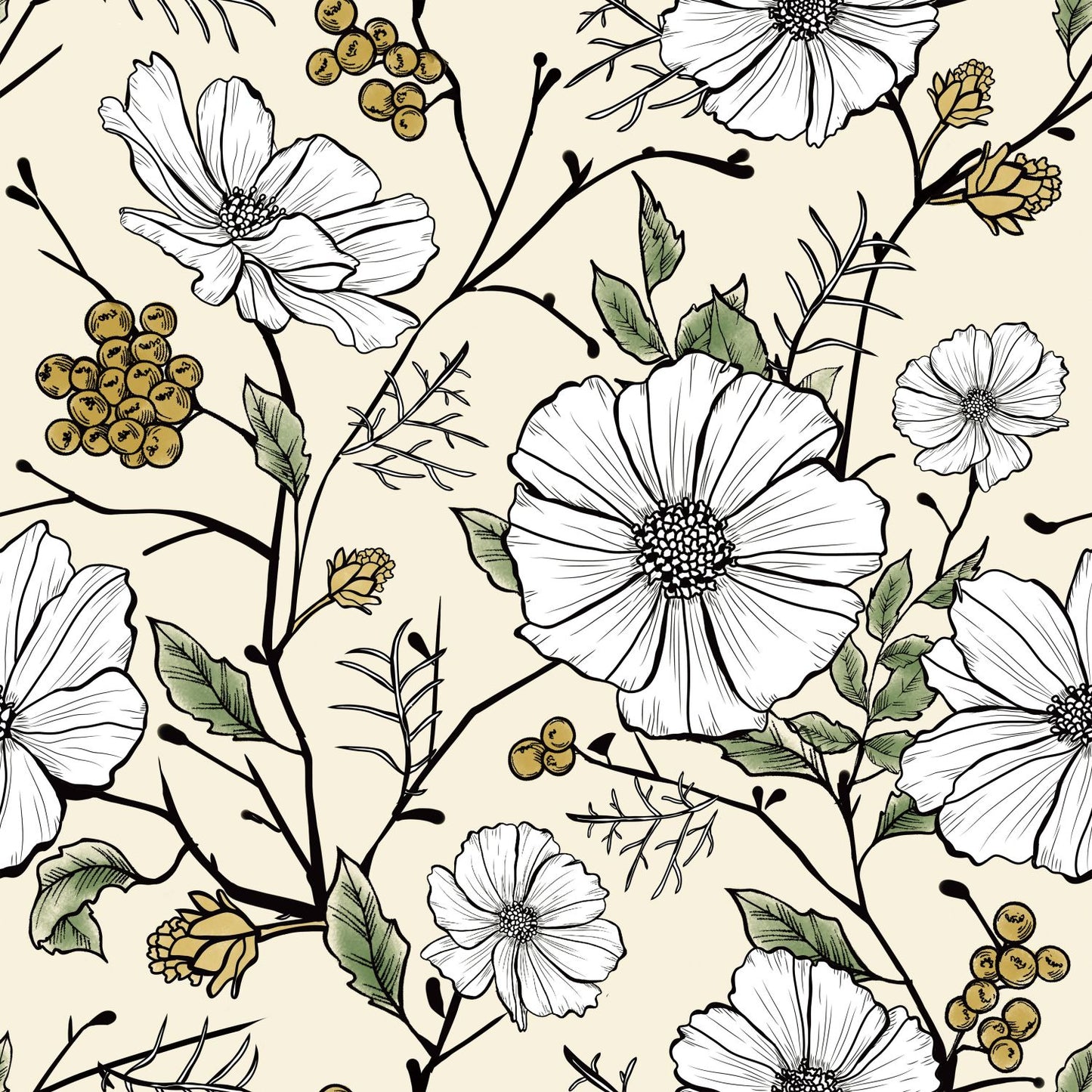 UMIGGEE Floral Wallpaper Peel and Stick Flower Wall Paper Self Adhesive Wallpaper 17.7-in x 118-in Contact Paper Removable Wallpaper for Home Decor Wall Covering Old Furniture Renovation