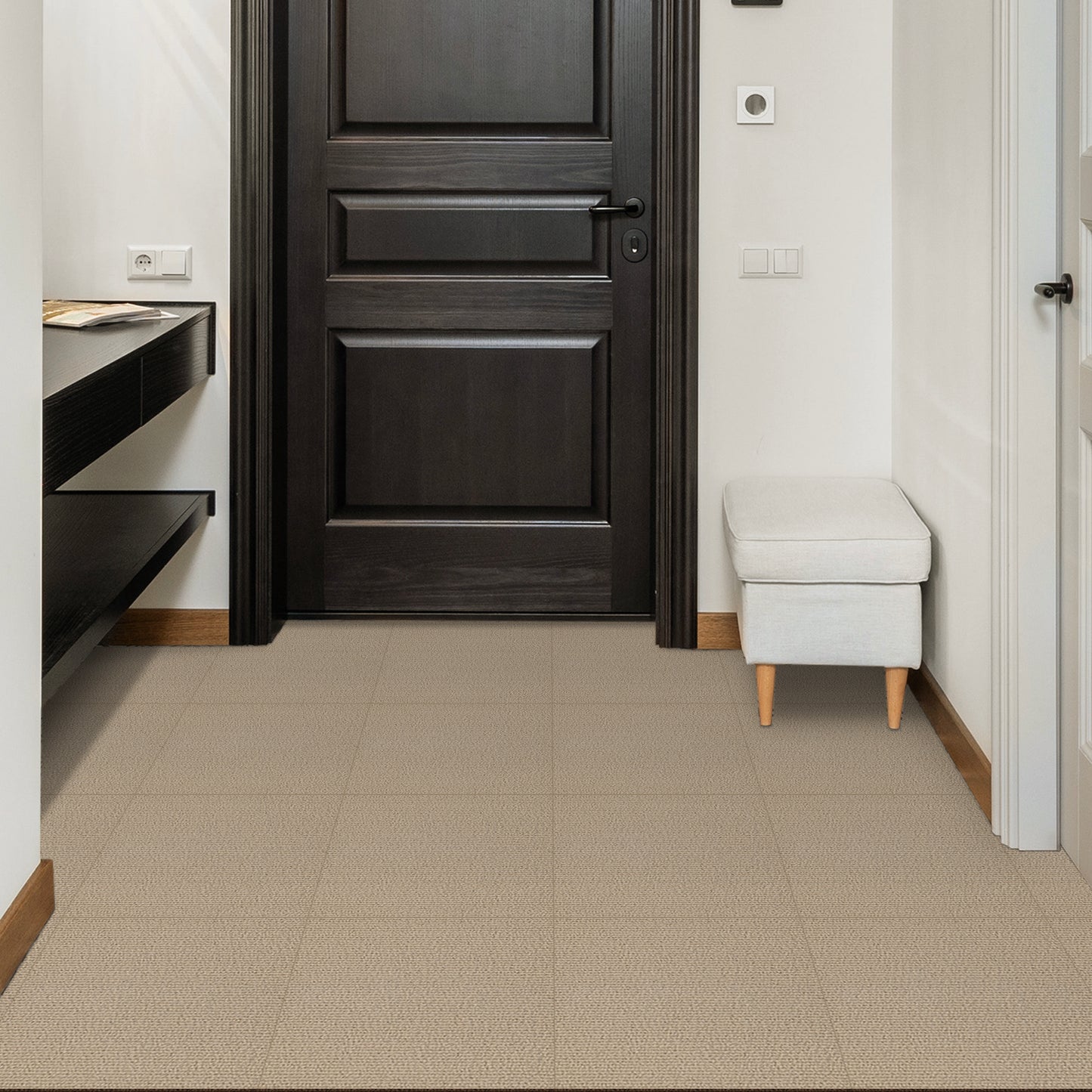 UMIGGEE Peel and Stick Carpet Tiles Khaki Self-Adhesive Square Soft Carpet Floor Tiles 11.8-in x 11.8-in (10pcs.) Carpet Easy Install DIY Floor Tiles for Kids Room Bedroom Dining Room (9.7