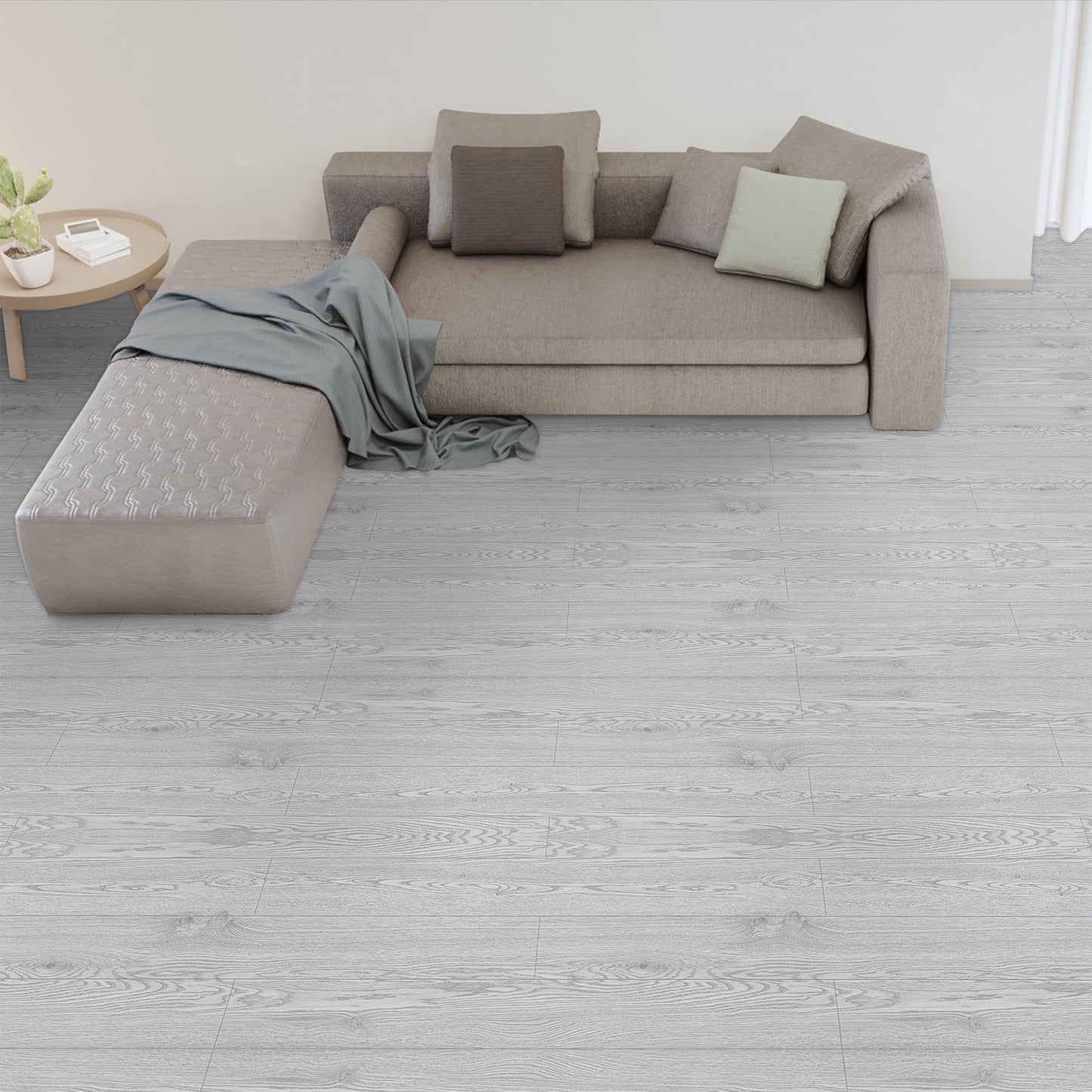 Abyssaly Gray Wood PVC Peel and Stick Vinyl Flooring Tile 15.7 inch x 118 inch /12.9 Sq.ft,Thicken Self-Adhesive Vinyl Flooring Tile Easy DIY Install for Bathroom and Kitchen Floor