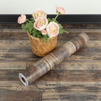 UMIGGEE Wood Grain Peel and Stick Floor Tiles – 15.7-in Width, Full Roll Length of 118-in – Versatile Design for Any Space, Self Adhesive Vinyl Flooring, Non-Slip Features