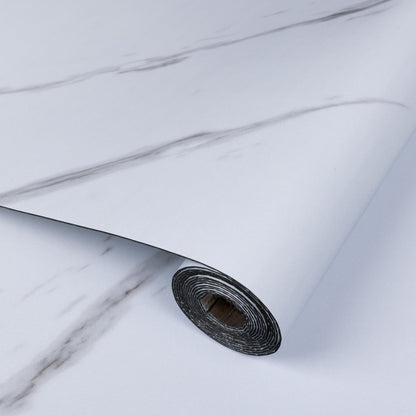 UMIGGEE Marble Peel and Stick Vinyl Flooring Roll 15.7-in x 236-in/25.7 Sq.Ft Thicken Self-Adhesive Vinyl White Marble Floor Wear-Resistant Easy DIY Install Home Decor
