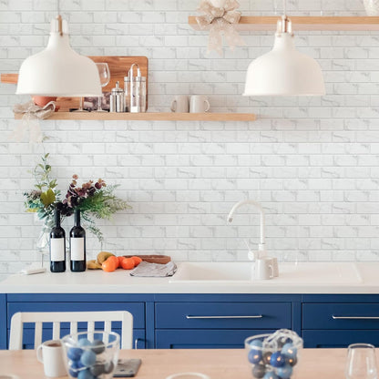 UMIGGEE Backsplash Tile Peel and Stick, 12-Sheet Stick on Subway Tiles for Kitchem, Bathroom Back Splashes, 11.8" x 5.9", White