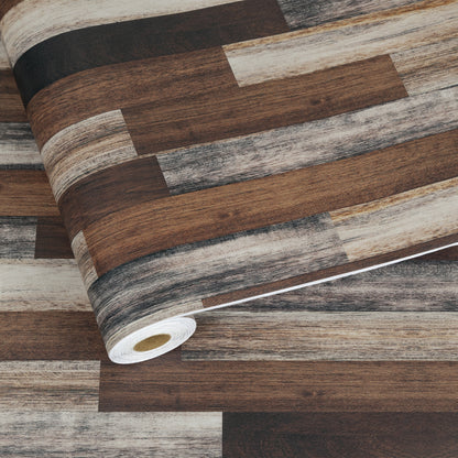 UMIGGEE 15.7-in x 236-in/ 25.7 Sq.Ft Wood Grain Peel and Stick Vinyl Flooring Roll, Thicken Self-Adhesive Vinyl Wood Grain Floor ,Versatile Design for Any Space Easy DIY Install Home Decor