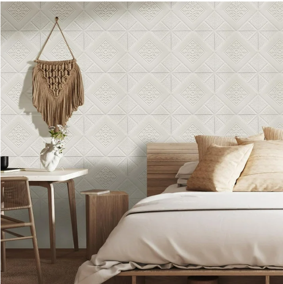 Abyssaly Drop Peel and Stick Ceiling Tiles, 13.7"x 13.7", 16 Pcs, Covered 21 Sq.ft, Foam 3D Wall Panels Peel and Stick, Easy to Install and Cut for Ceiling and Interior Wall Decor, Plain White