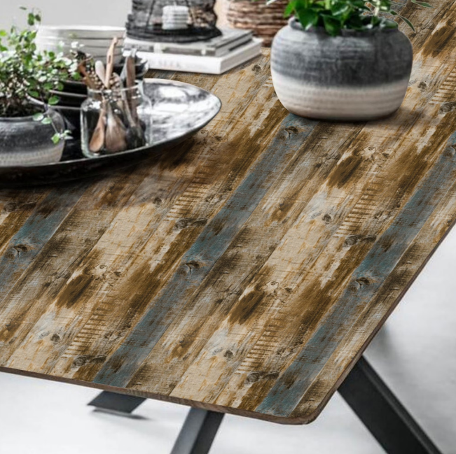 Abyssaly 17.7" x 118" Brown Wood Wallpaper Contact Peel and Stick Wallpaper Waterproof Self-Adhesive and Removable Wood Plank Wall Paper for Kitchen Bedroom Wall Countertop Home Renovation