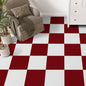 UMIGGEE Red and White Vinyl Flooring 12"x12" (10Pcs/Pack) Peel and Stick Floor Tile/Coverings Easy to Install for Kitchen Living Room (10 sq. ft./Pack, 5 Black and 5 White)