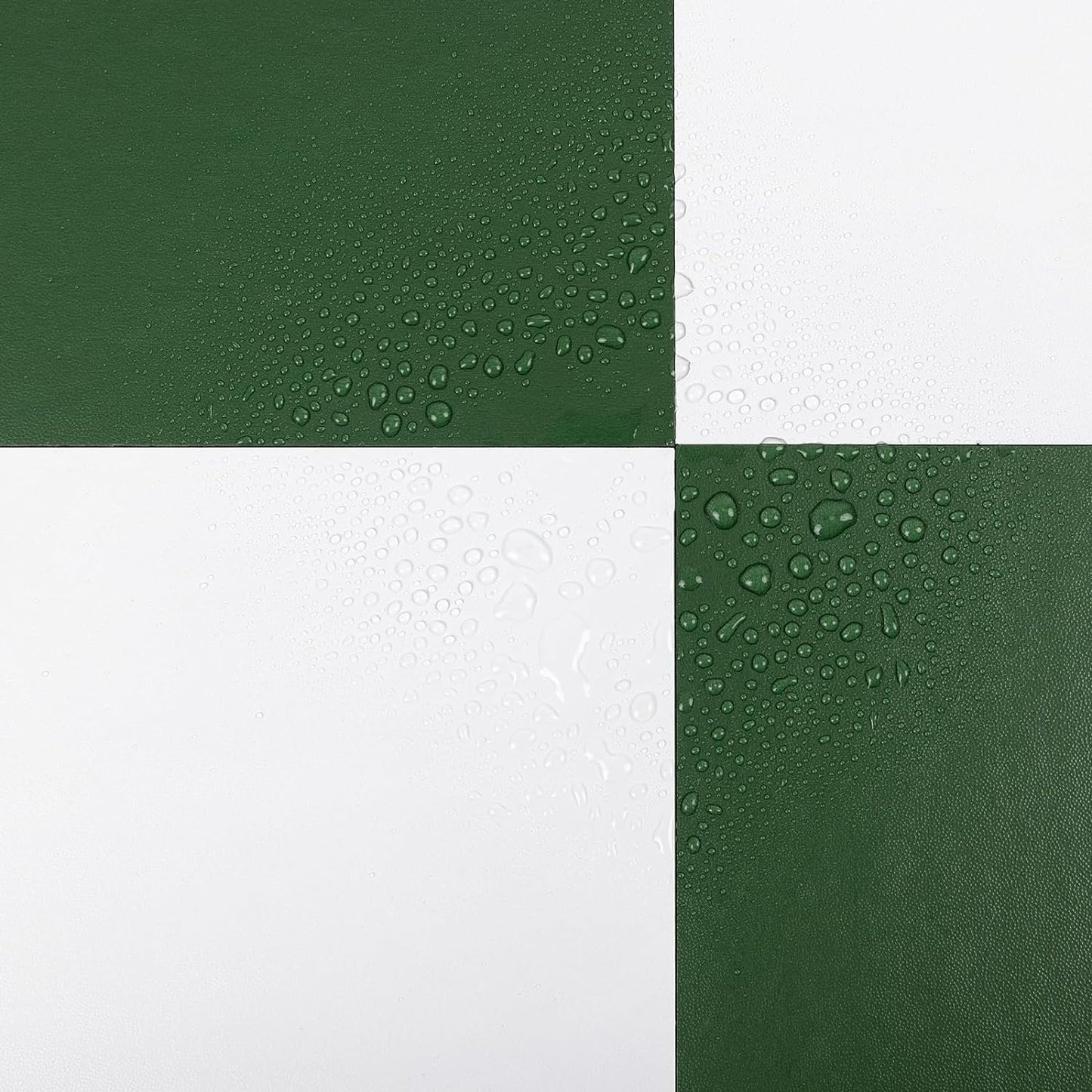 UMIGGEE Vinyl Flooring 12-in x 12-in (10Pcs/Pack) Peel and Stick Floor Tile/Coverings Easy to Install Flooring for Kitchen Living Room (10 sq. ft./Pack, 5 Green and 5 White)