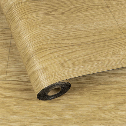 UMIGGEE Peel and Stick Vinyl Flooring Roll 23-in x 196-in/31 Sq.Ft Thicken Self-Adhesive Vinyl Wood Grain Floor Wear-Resistant Easy DIY Install Home Decor