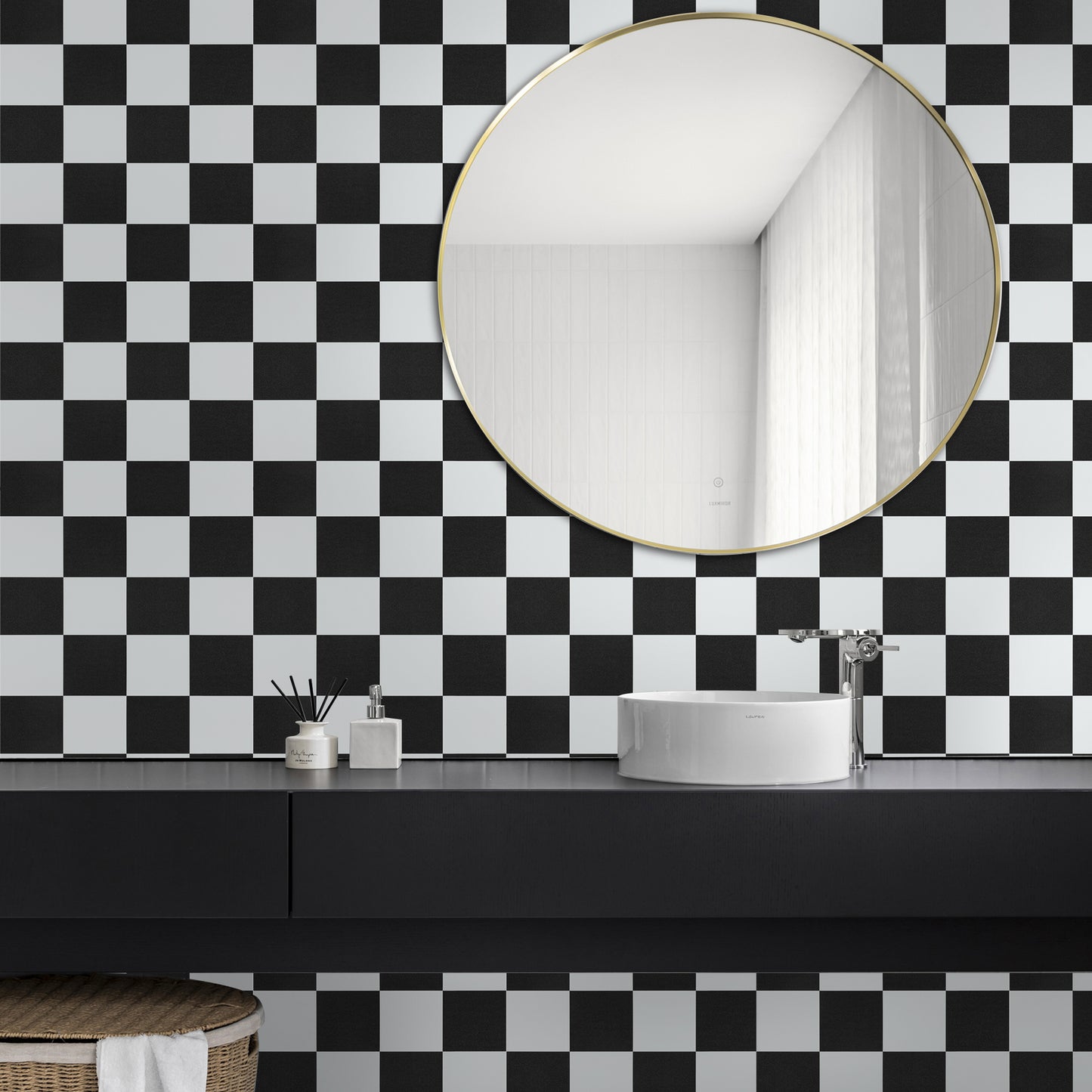 Abyssaly 15.7" x 118" Peel and Stick Wallpaper Self Adhesive Removable Black and White WallPaper for Cabinet Shelf Drawer Liner Countertop