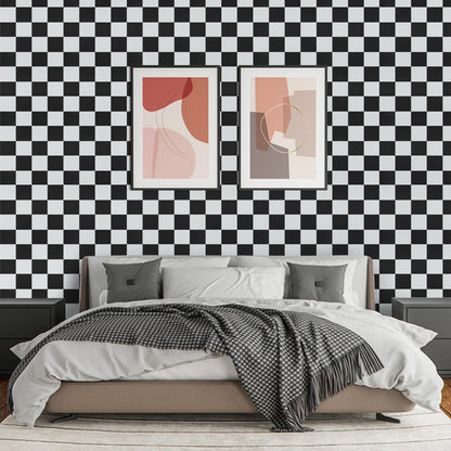 Abyssaly 15.7" x 118" Peel and Stick Wallpaper Self Adhesive Removable Black and White WallPaper for Cabinet Shelf Drawer Liner Countertop