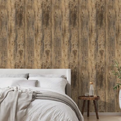 Abyssaly 15.7" x 394" Brown Wood Grain Contact Paper Peel and Stick Wallpaper Antique Wood Contact Paper for Cabinets, Self-Adhesive Detachable Wood-Facing Wallpaper for Countertop Drawer