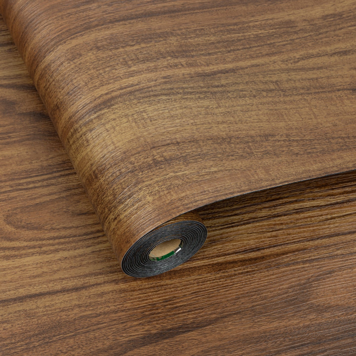 UMIGGEE Brown Peel and Stick Vinyl Flooring Roll 15.7-in x 118-in/12.8 Sq.Ft Thicken Self-Adhesive Vinyl Wood Grain Floor Wear-Resistant Easy DIY Install Home Decor