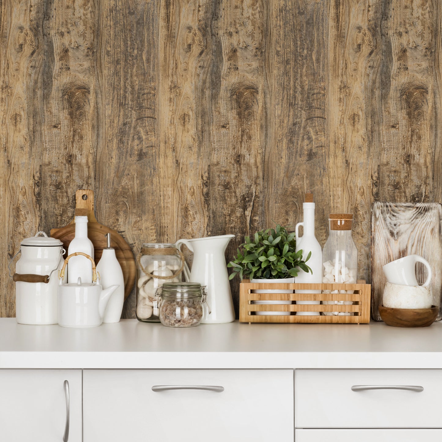 Abyssaly Wood Peel and Stick Wallpaper Wood Grain Waterproof Contact Paper 15.7 "x 118.1" Self-adhesive Removable Wall Paper for Countertop Bedroom Living Room Kitchen Wall