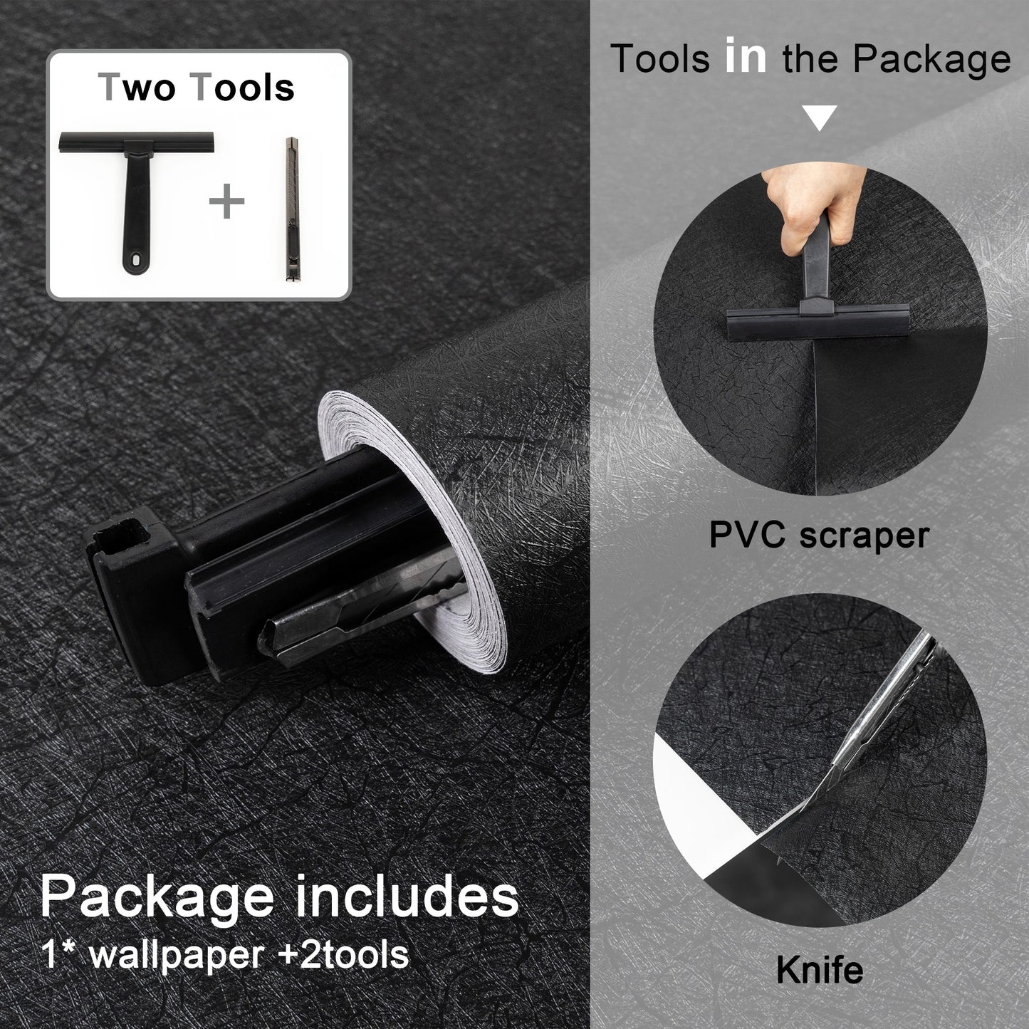 UMIGGEE 35.4" x 196.8" Black Silk Wallpaper Peel and Stick Wallpaper Embossed Self Adhesive Textured Wallpaper Kitchen Counter Top Contact Paper Home Decor Wall Covering Old Furniturn Renovation