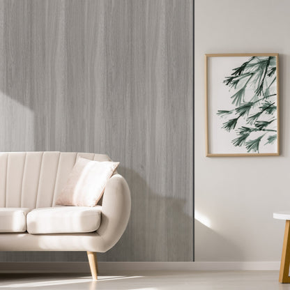 Abyssaly 15.7 ”x 118.1“ Wood Peel and Stick Wallpaper Gray Wood TexturedWallpaper Detachable Waterproof Furniture Style Vinyl Wallpaper for Cabinet Furniture Countertop Shelf