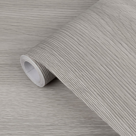 Abyssaly 15.7 ”x 118.1“ Wood Peel and Stick Wallpaper Gray Wood TexturedWallpaper Detachable Waterproof Furniture Style Vinyl Wallpaper for Cabinet Furniture Countertop Shelf