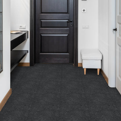 UMIGGEE Peel and Stick Carpet Tiles Smoke Grey Self-Adhesive Square Soft Carpet Floor Tiles 12" x 12" Carpet Easy Install DIY Floor Tiles for Kids Room Bedroom Dining Room 10 PCS.（10 sqft/Box）